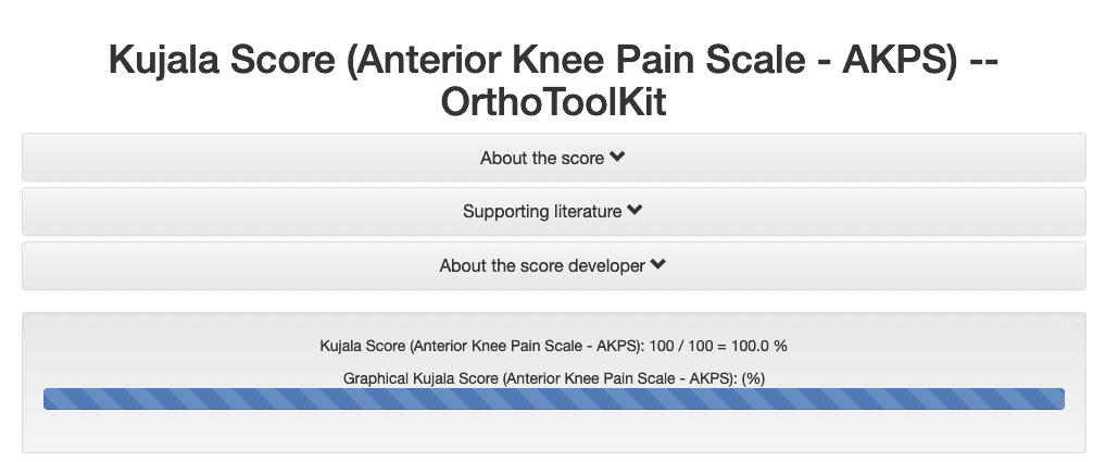Establishing minimal detectable change thresholds and Kujala scores at one and two years after patellofemoral joint arthroplasty