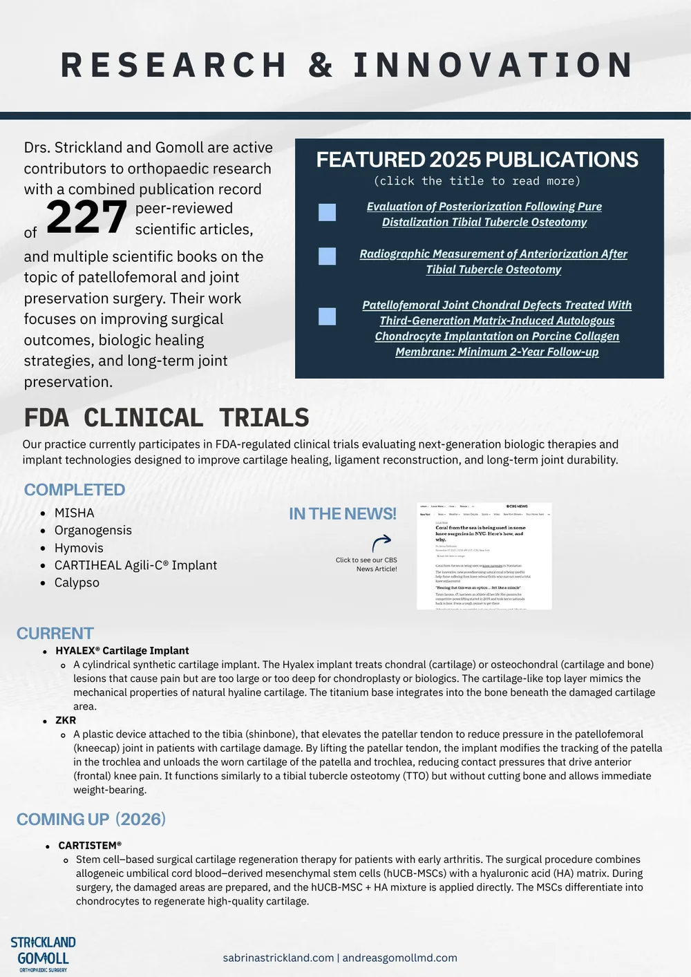 Strickland Gomoll Orthopaedic Surgery Newsletter, Volume 1 — page 4